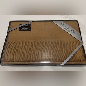 Christian Dior Monsieur Cashmaire 100% Acrylic Tan Scarf Japan